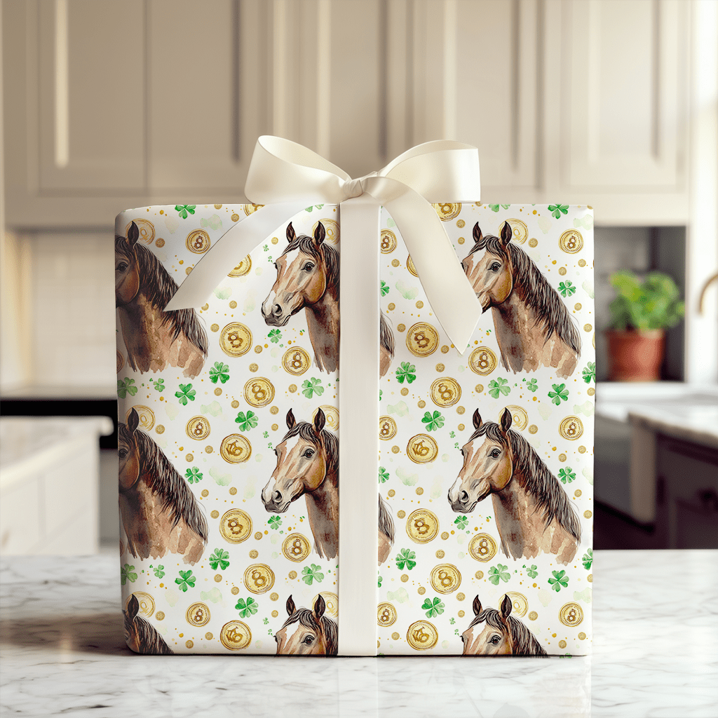 Golden with the Arabian - Wrapping Paper - Aspen & Arlo