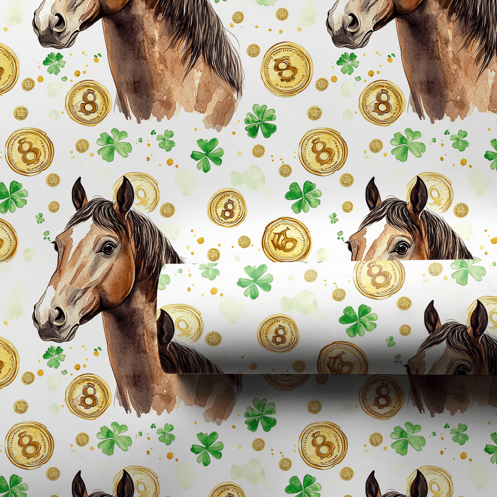 Golden with the Arabian - Wrapping Paper - Aspen & Arlo