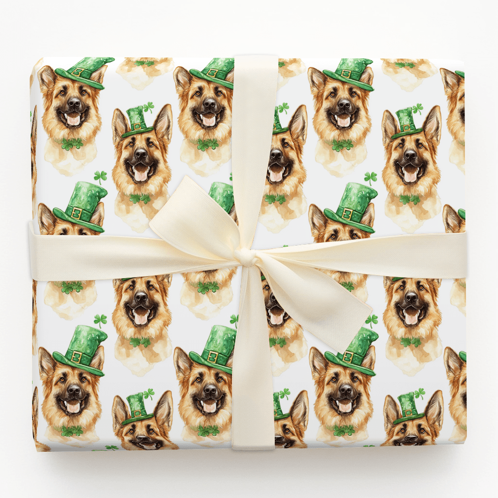 Leprechaun German Shepherd - Wrapping Paper - Aspen & Arlo