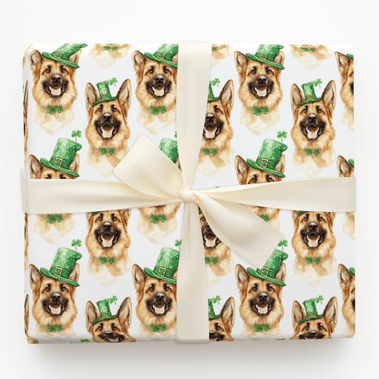 Leprechaun German Shepherd - Wrapping Paper - Aspen & Arlo