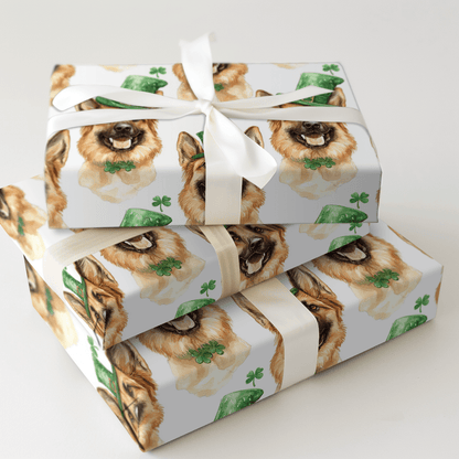 Leprechaun German Shepherd - Wrapping Paper - Aspen & Arlo