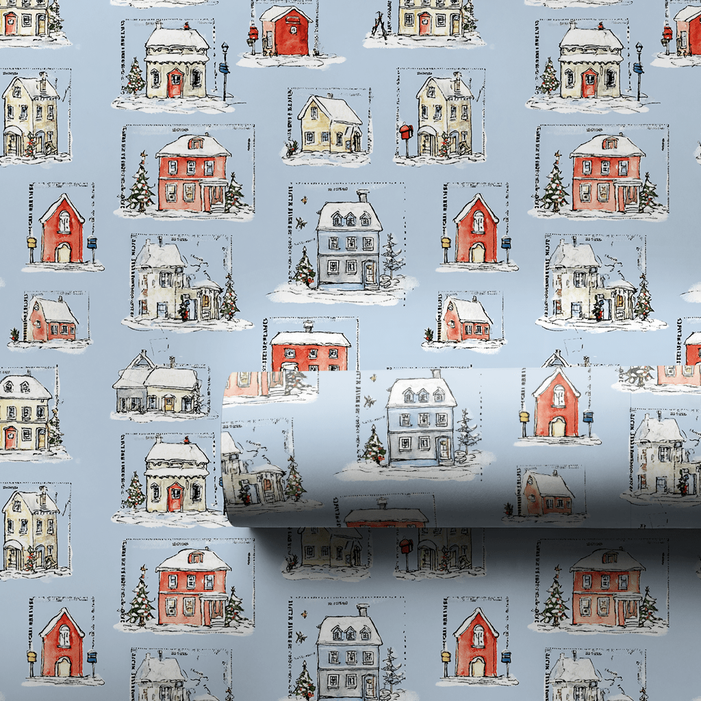 Vintage Christmas Postcards - Wrapping Paper - Aspen & Arlo
