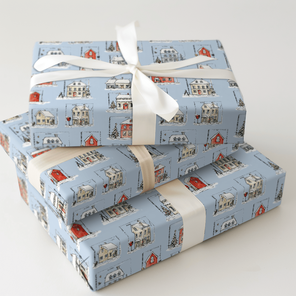 Vintage Christmas Postcards - Wrapping Paper - Aspen & Arlo