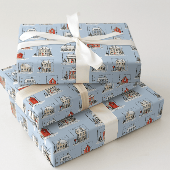 Vintage Christmas Postcards - Wrapping Paper - Aspen & Arlo