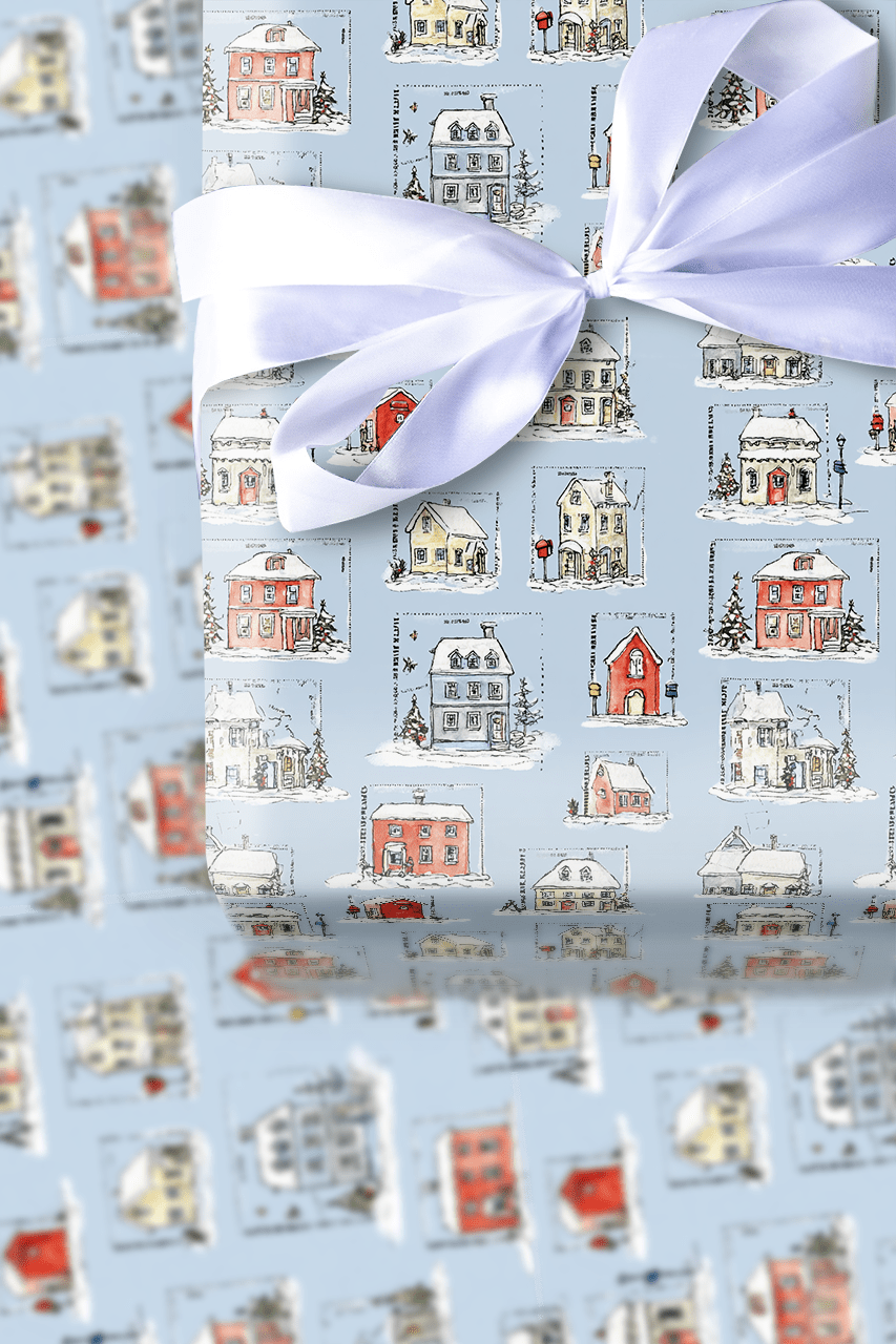 Vintage Christmas Postcards - Wrapping Paper - Aspen & Arlo