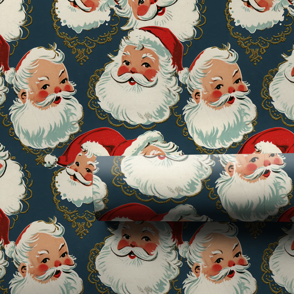 Vintage Santa Navy