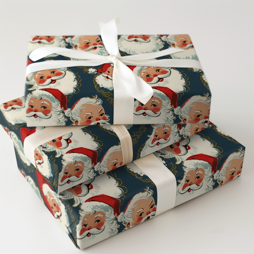 Vintage Santa Navy