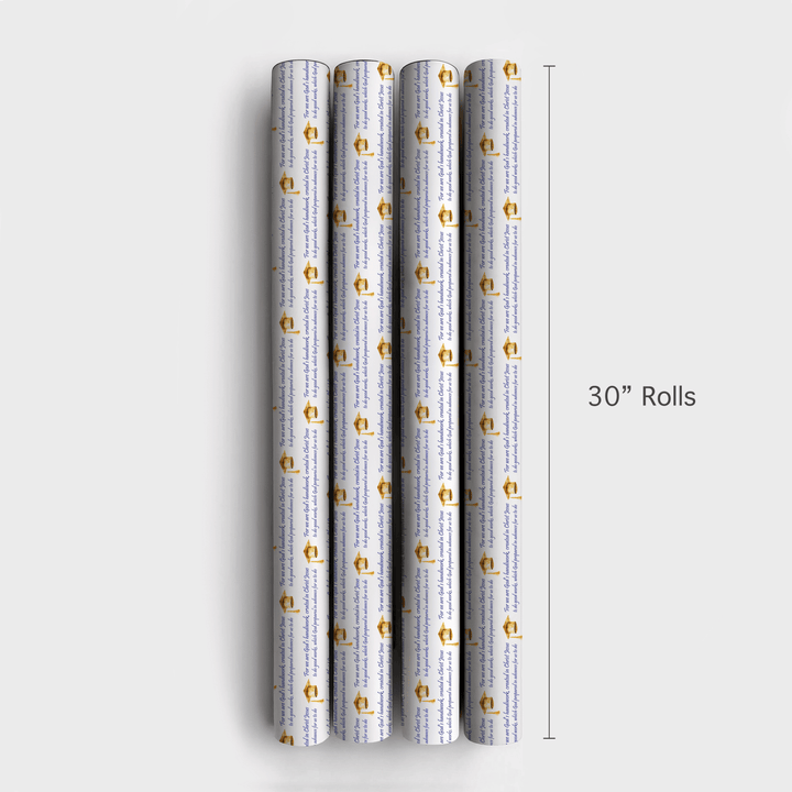 God's Handiwork in Blue - Wrapping Paper - Aspen & Arlo