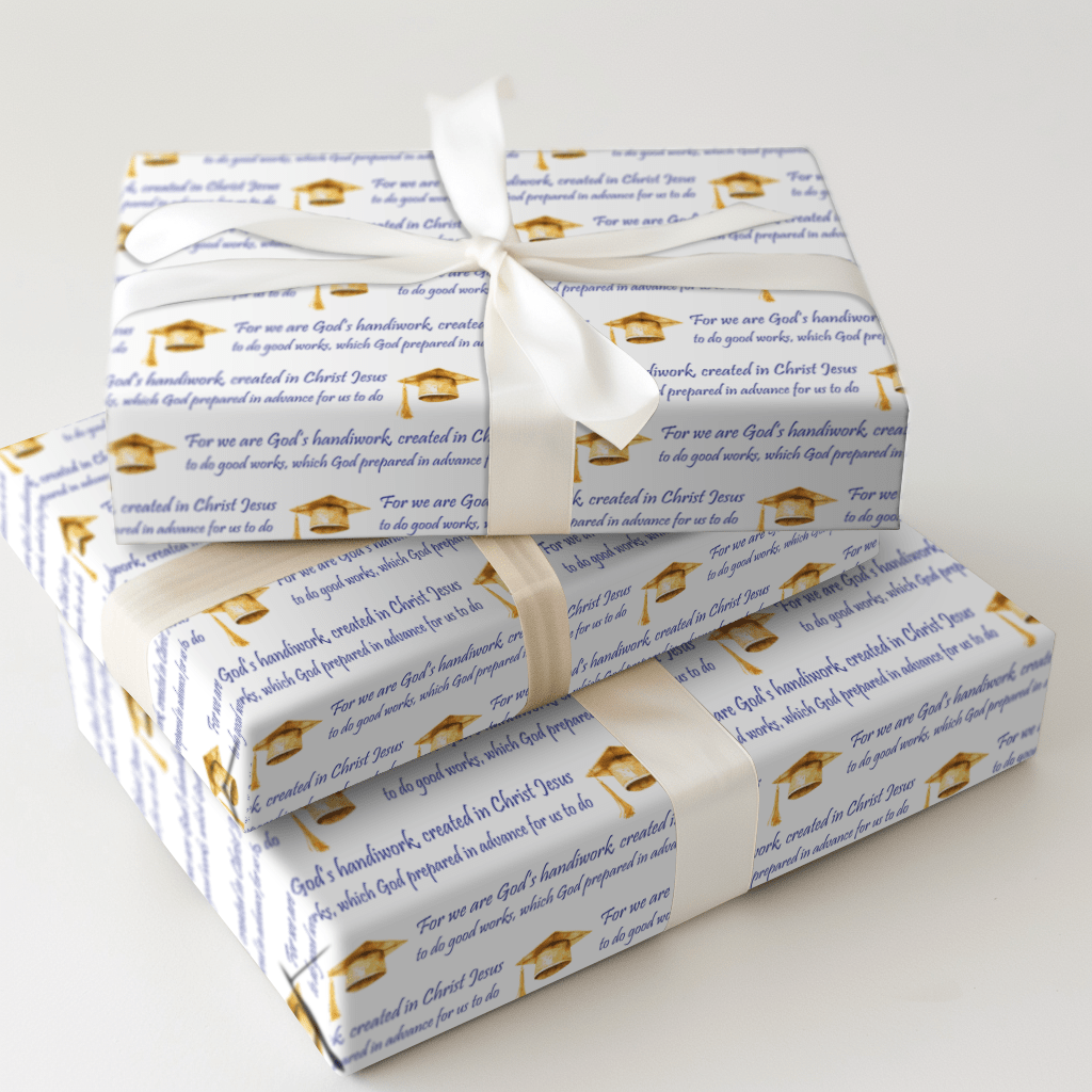 God's Handiwork in Blue - Wrapping Paper - Aspen & Arlo