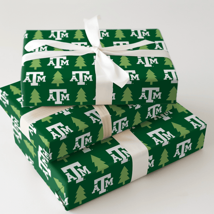 Aggie Holiday Pines - Wrapping Paper - Aspen & Arlo
