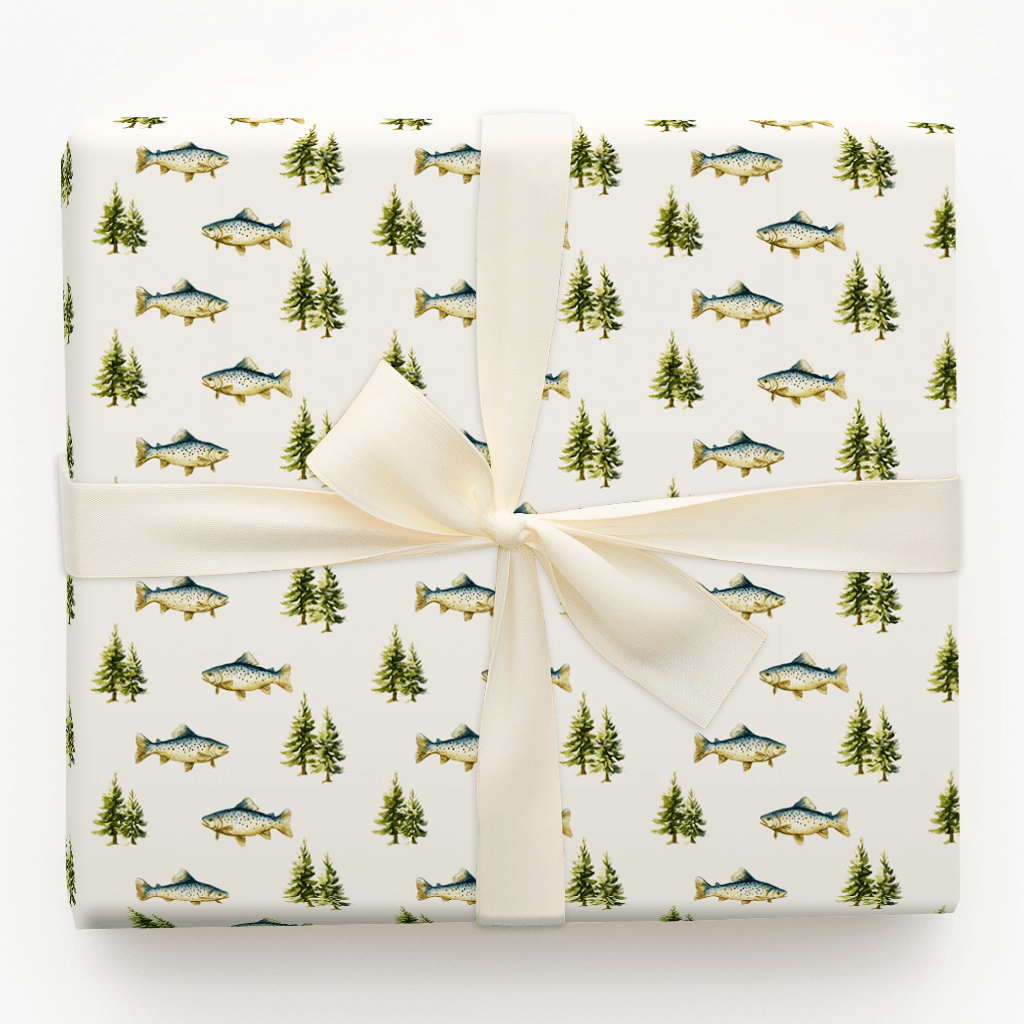 Merry Fishmas Trees - Wrapping Paper - Aspen & Arlo