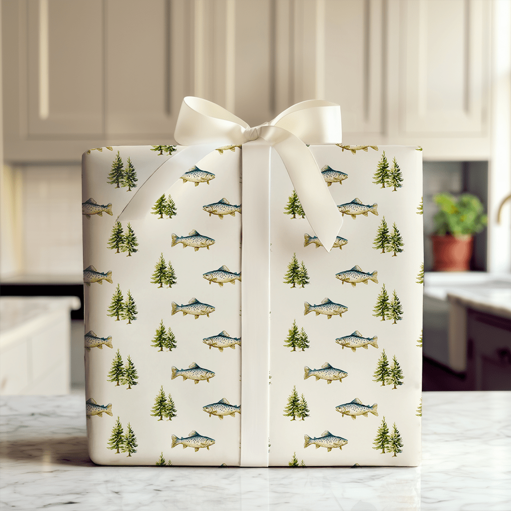 Merry Fishmas Trees - Wrapping Paper - Aspen & Arlo