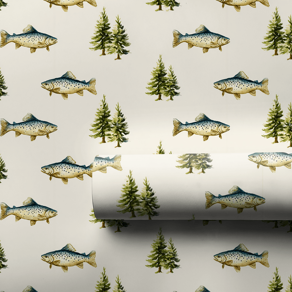 Merry Fishmas Trees - Wrapping Paper - Aspen & Arlo