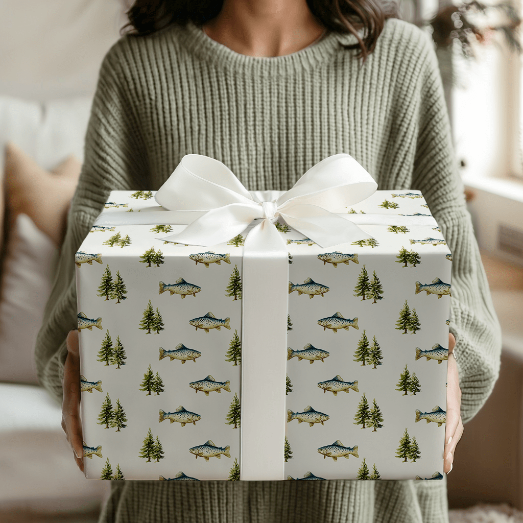 Merry Fishmas Trees - Wrapping Paper - Aspen & Arlo