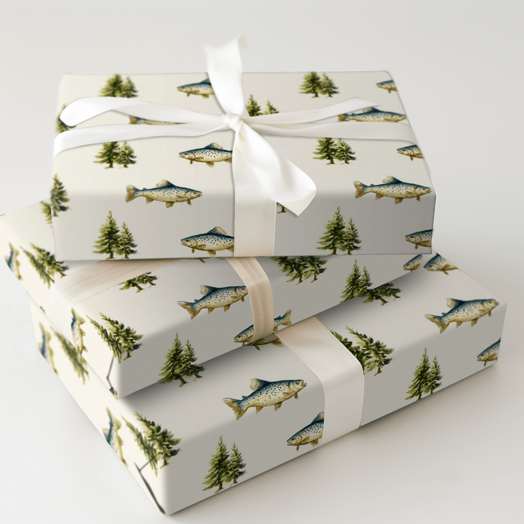 Merry Fishmas Trees - Wrapping Paper - Aspen & Arlo