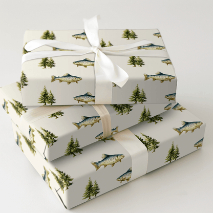 Merry Fishmas Trees - Wrapping Paper - Aspen & Arlo