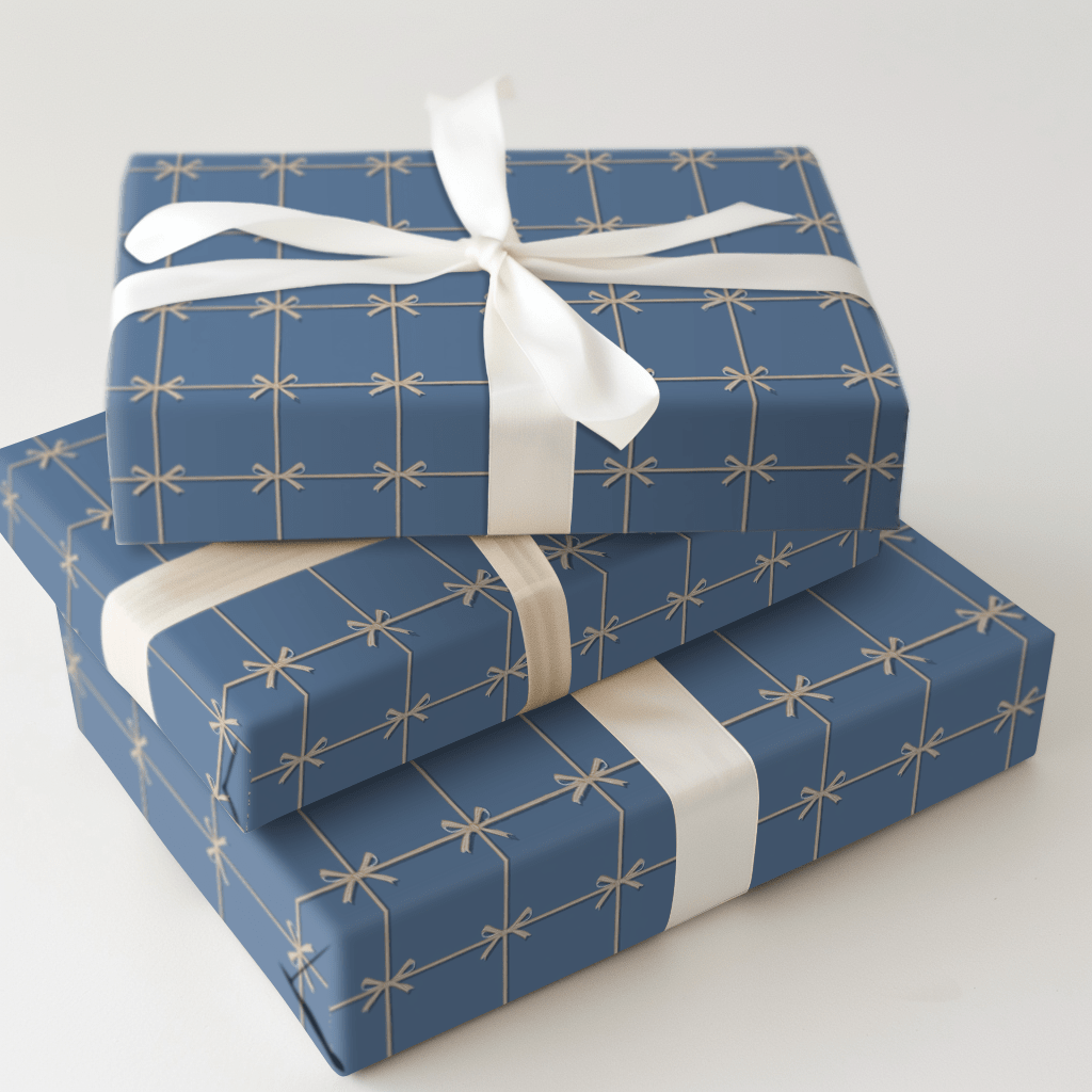 Tied in Chambray - Wrapping Paper - Aspen & Arlo