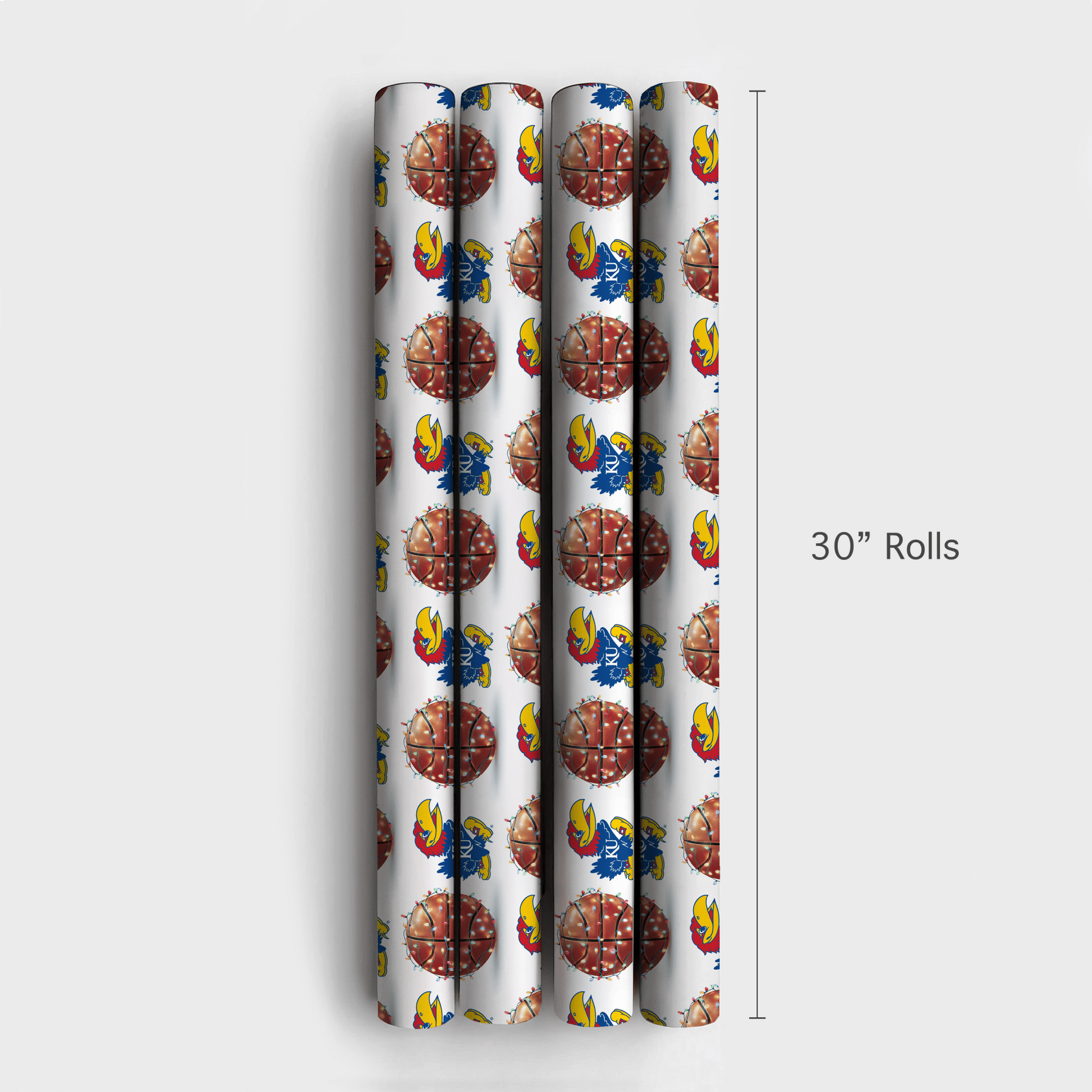 Holiday Hoops Jayhawks - Wrapping Paper - Aspen & Arlo