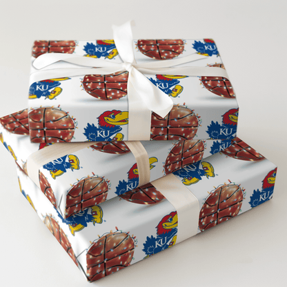 Holiday Hoops Jayhawks - Wrapping Paper - Aspen & Arlo