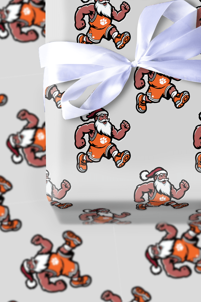 Deck the Court – Clemson Style - Wrapping Paper - Aspen & Arlo