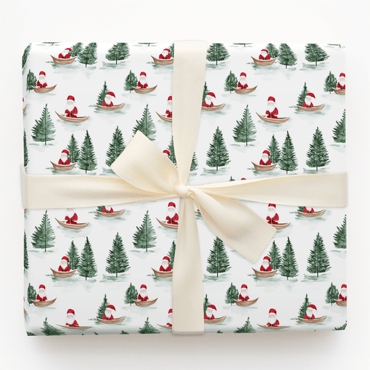 Paddle through the Snow - Wrapping Paper - Aspen & Arlo
