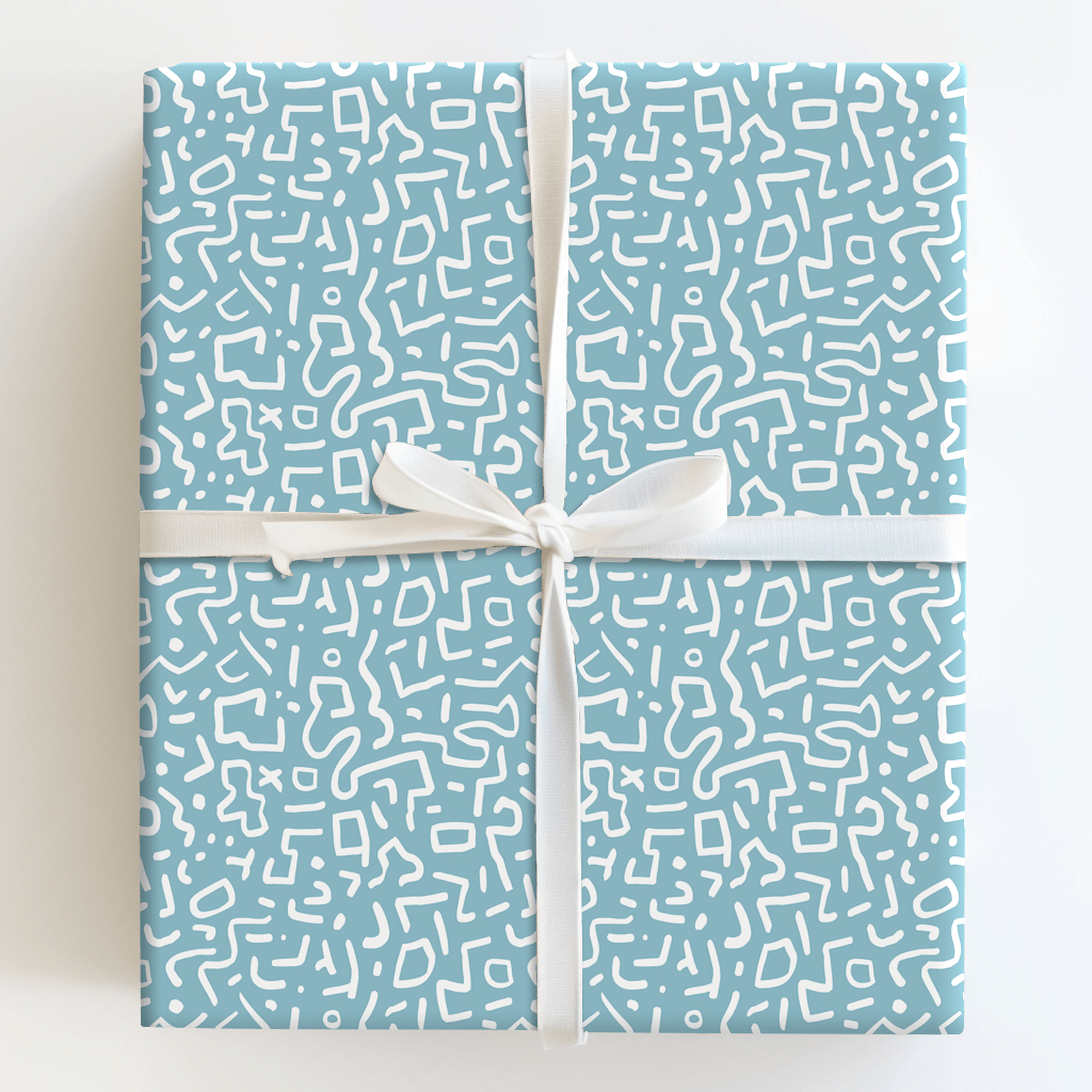 Doodle Blue - Wrapping Paper - Aspen & Arlo