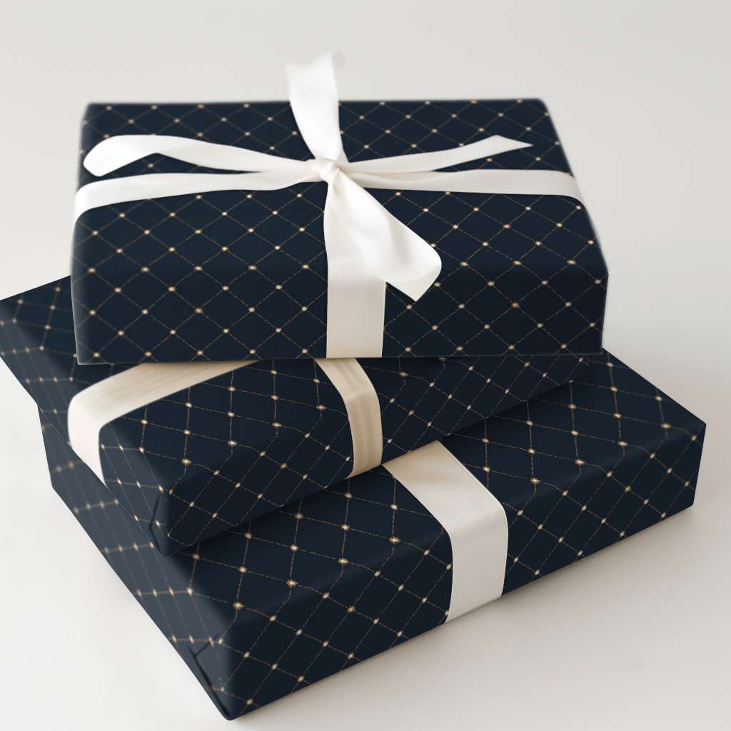 Midnight Lattice - Wrapping Paper - Aspen & Arlo