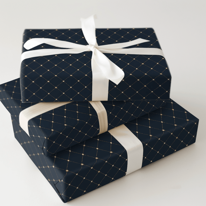 Midnight Lattice - Wrapping Paper - Aspen & Arlo