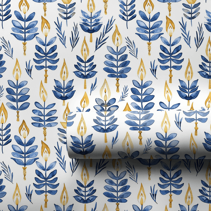 Maccabee Lights - Wrapping Paper - Aspen & Arlo