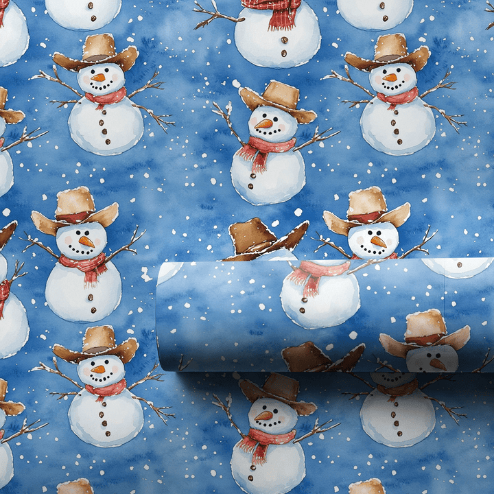 Snowmen on the Farm - Wrapping Paper - Aspen & Arlo