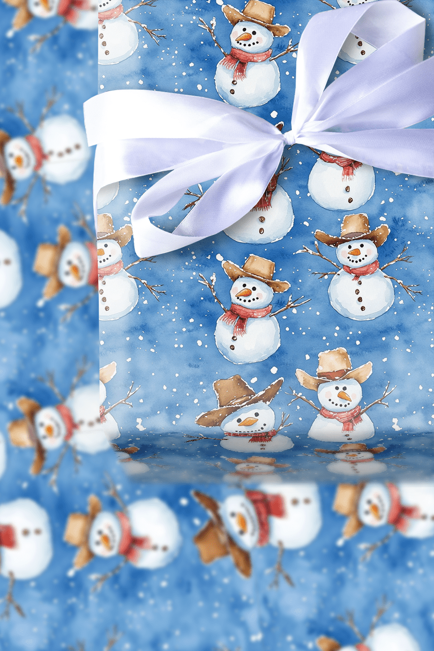 Snowmen on the Farm - Wrapping Paper - Aspen & Arlo