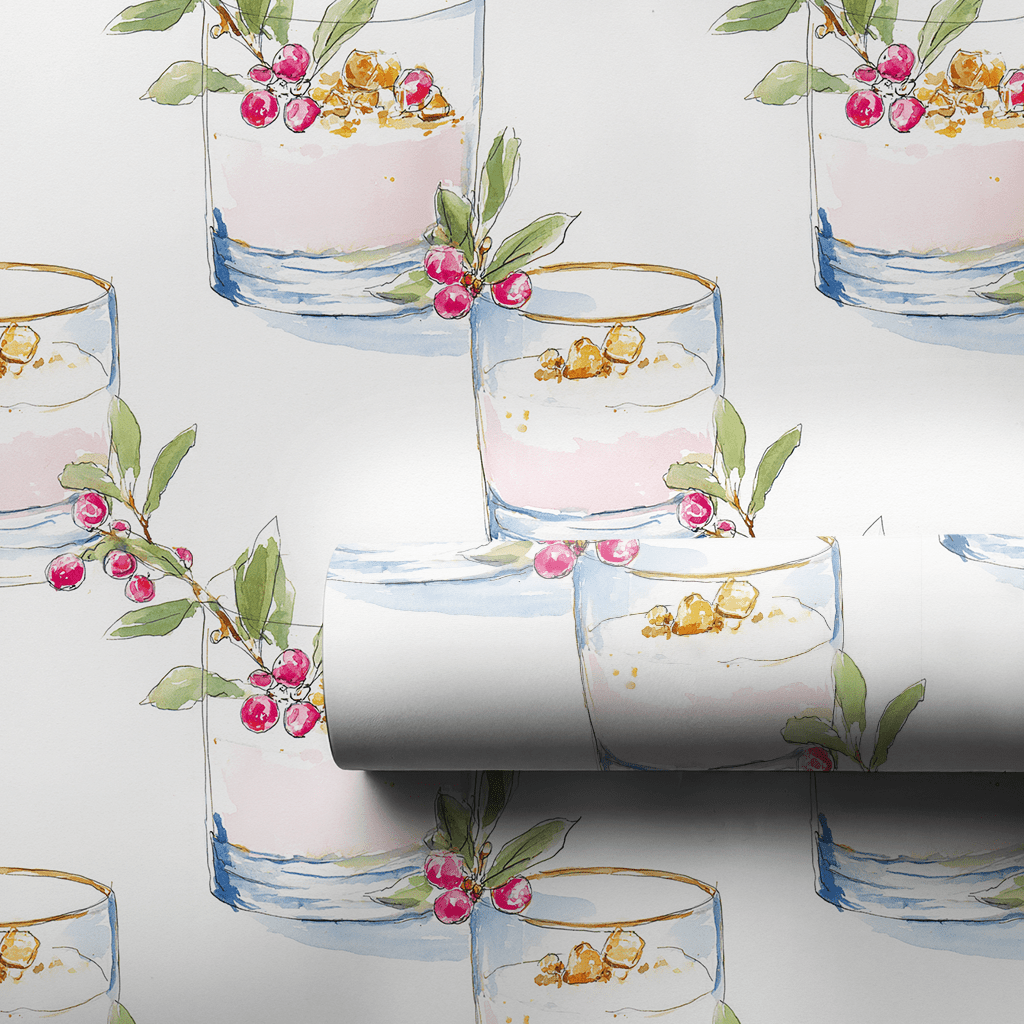 Bubbly Under the Mistletoe - Wrapping Paper - Aspen & Arlo
