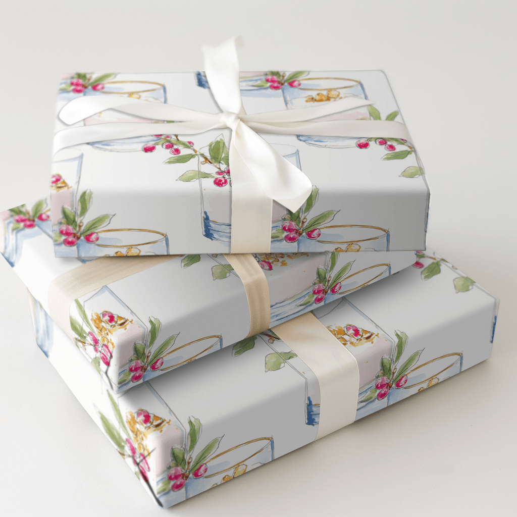Bubbly Under the Mistletoe - Wrapping Paper - Aspen & Arlo