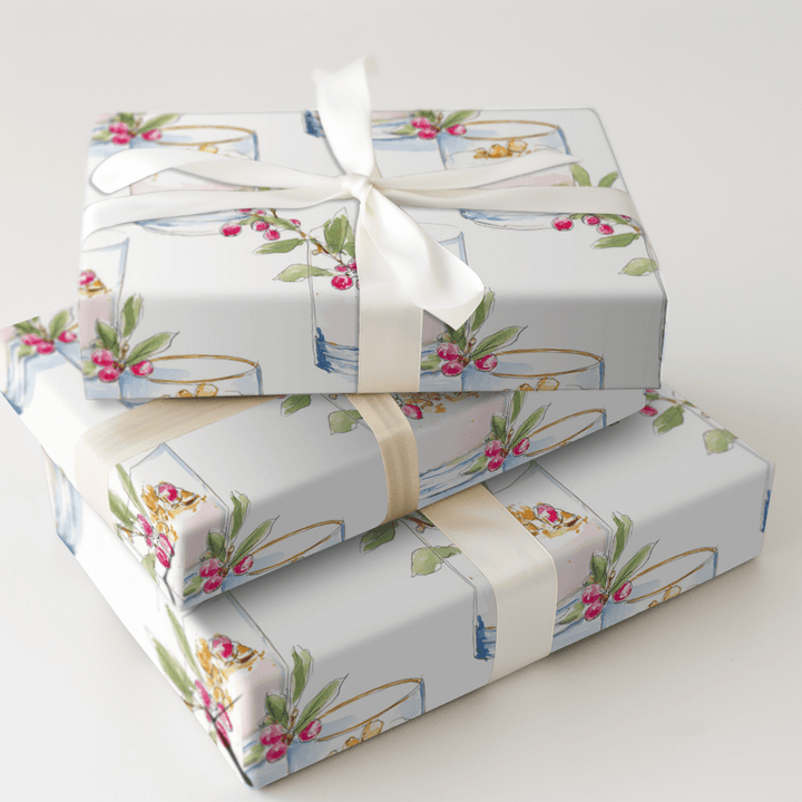 Bubbly Under the Mistletoe - Wrapping Paper - Aspen & Arlo