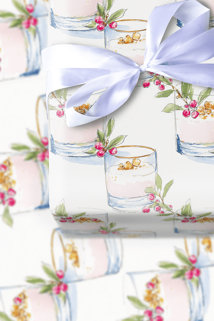 Bubbly Under the Mistletoe - Wrapping Paper - Aspen & Arlo