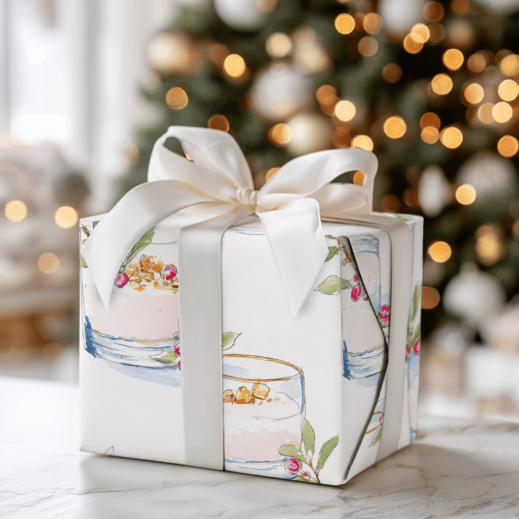 Bubbly Under the Mistletoe - Wrapping Paper - Aspen & Arlo