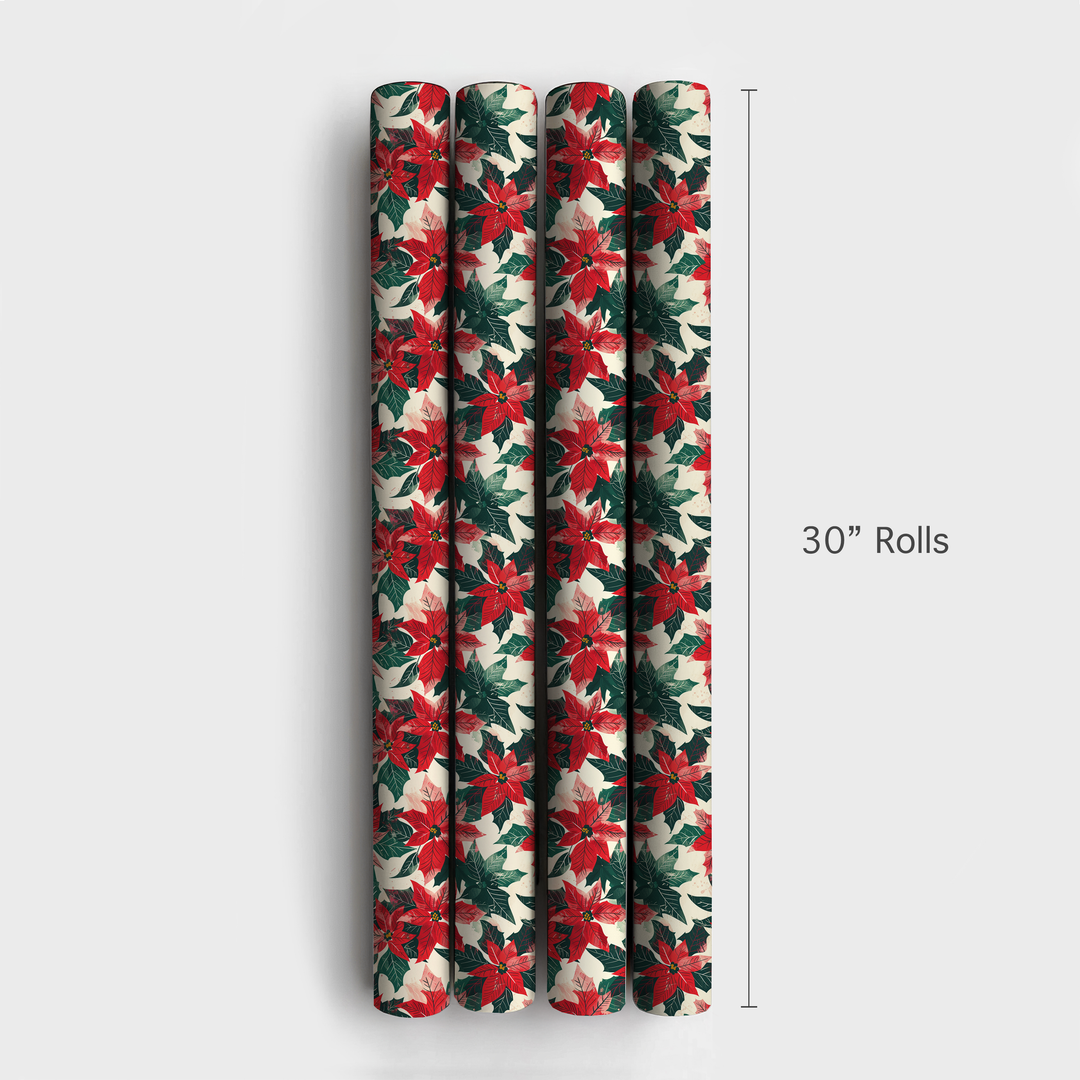 Set of Poinsettia - 4 Rolls