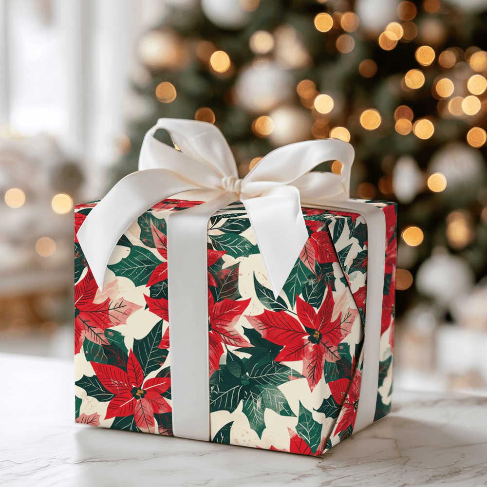 Set of Poinsettia - Wrapping Paper - Aspen & Arlo