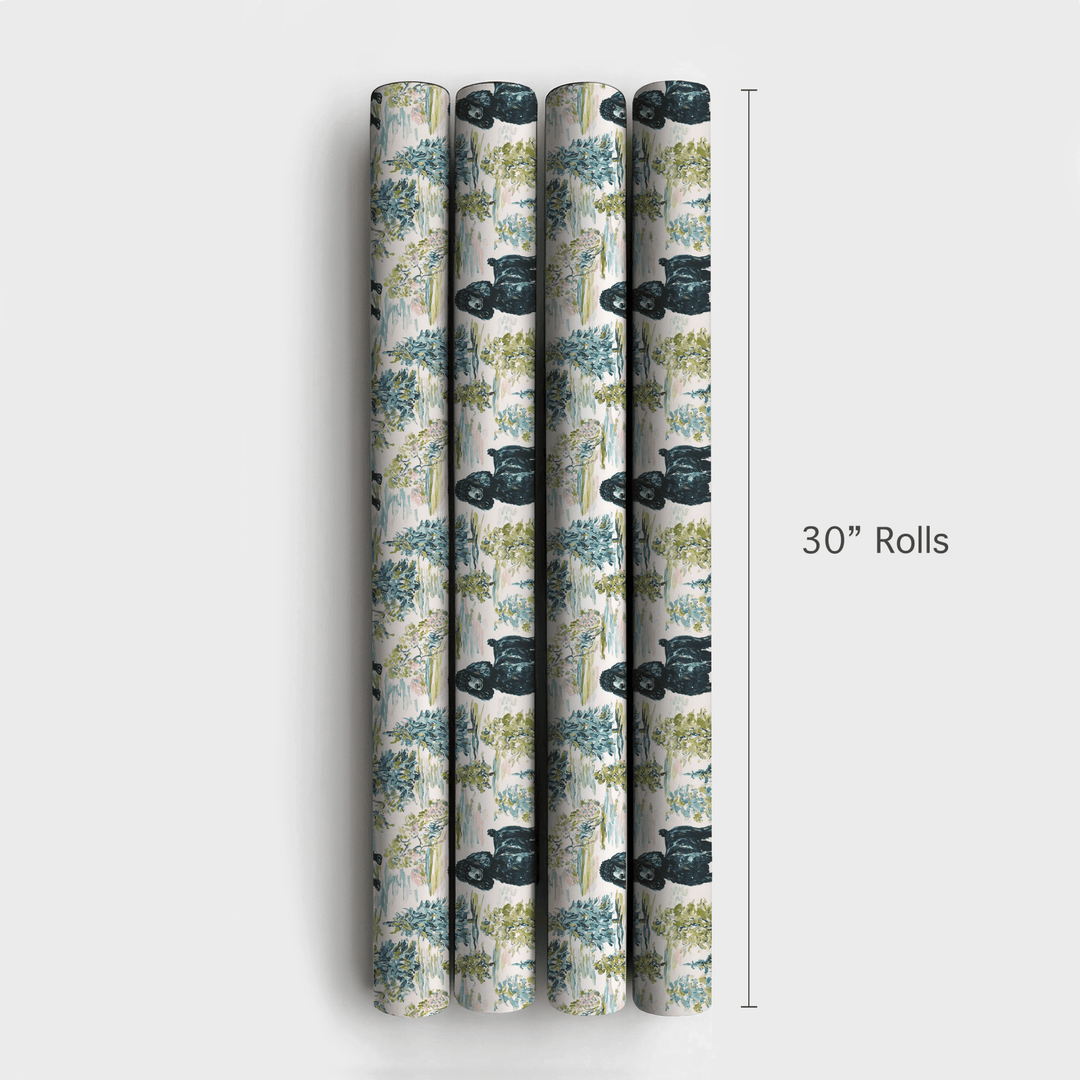 Woods Black - Wrapping Paper - Aspen & Arlo