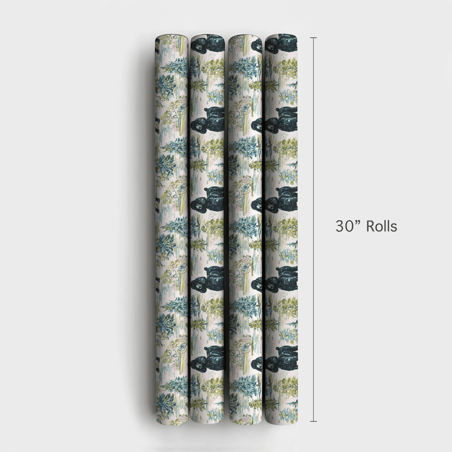 Woods Black - Wrapping Paper - Aspen & Arlo