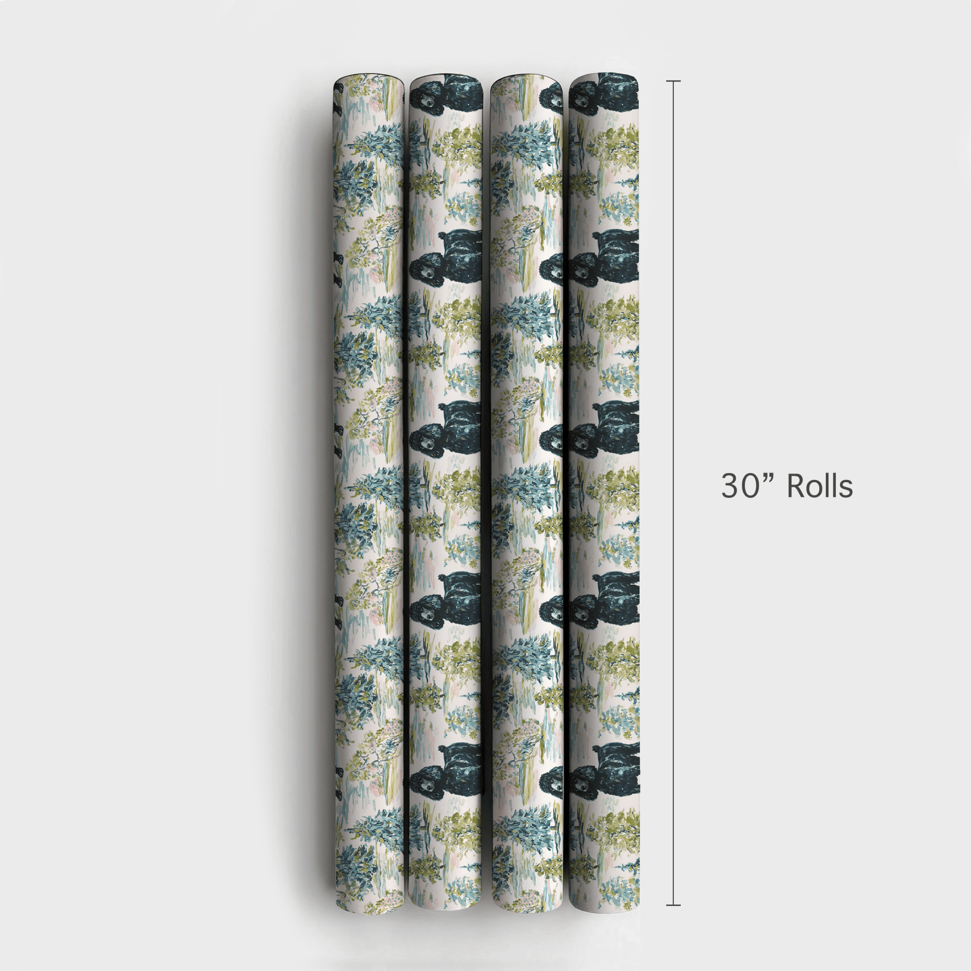 Woods Black - Wrapping Paper - Aspen & Arlo