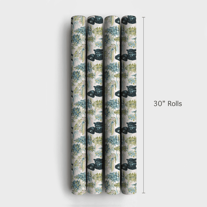 Woods Black - Wrapping Paper - Aspen & Arlo