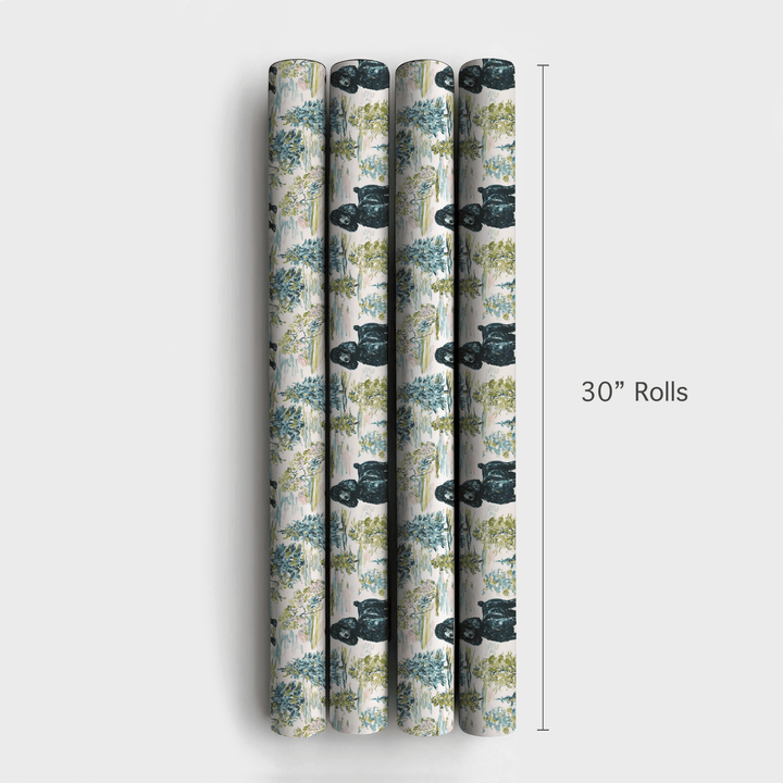 Woods Black - Wrapping Paper - Aspen & Arlo