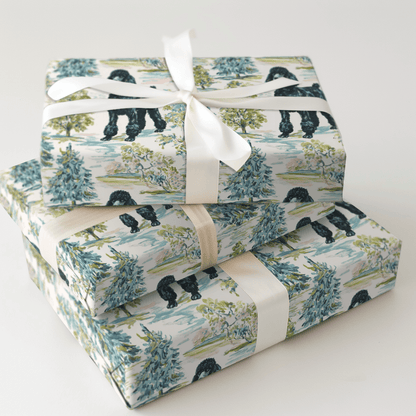 Woods Black - Wrapping Paper - Aspen & Arlo