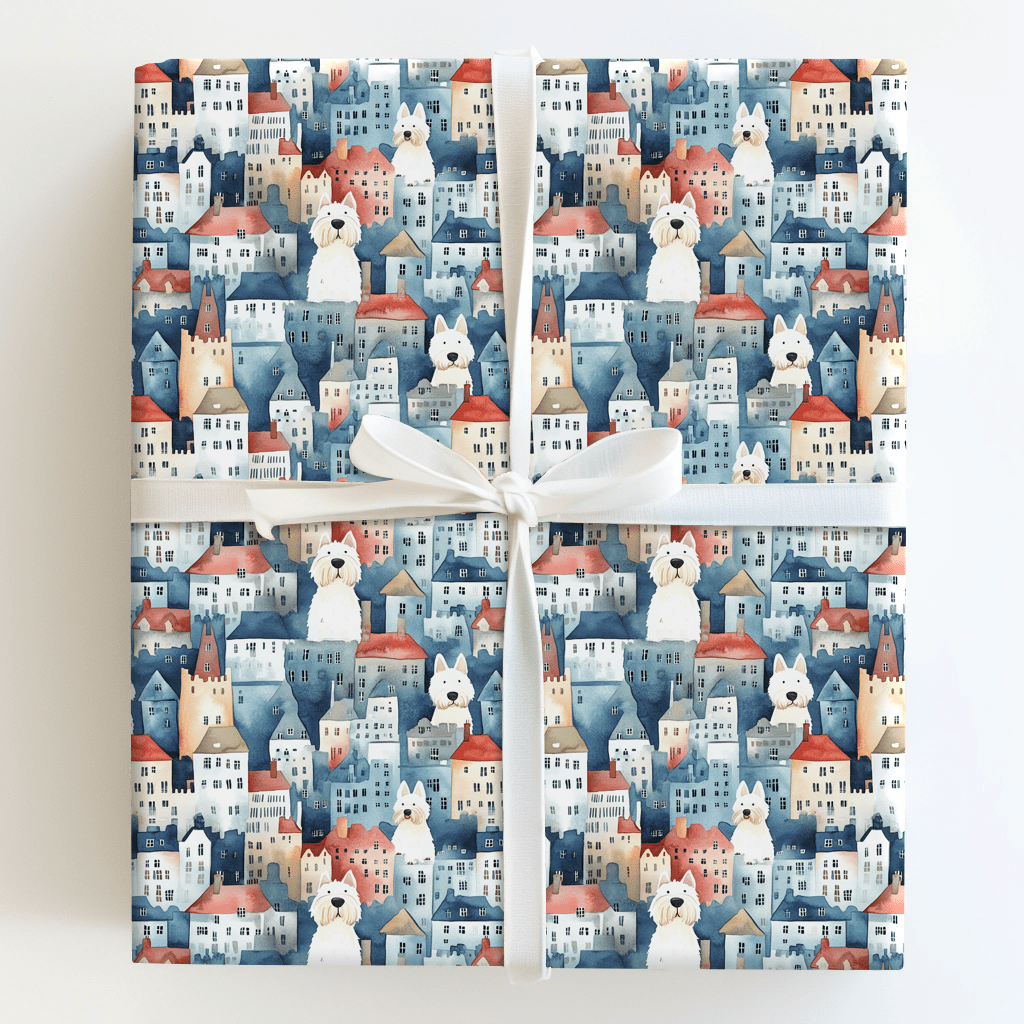 City with the Westies - Wrapping Paper - Aspen & Arlo