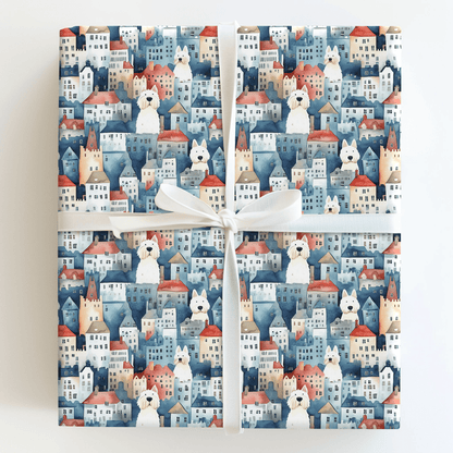 City with the Westies - Wrapping Paper - Aspen & Arlo