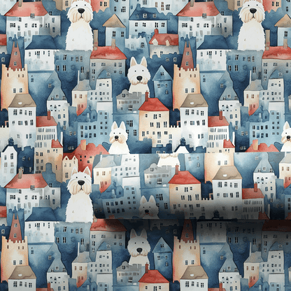 City with the Westies - Wrapping Paper - Aspen & Arlo