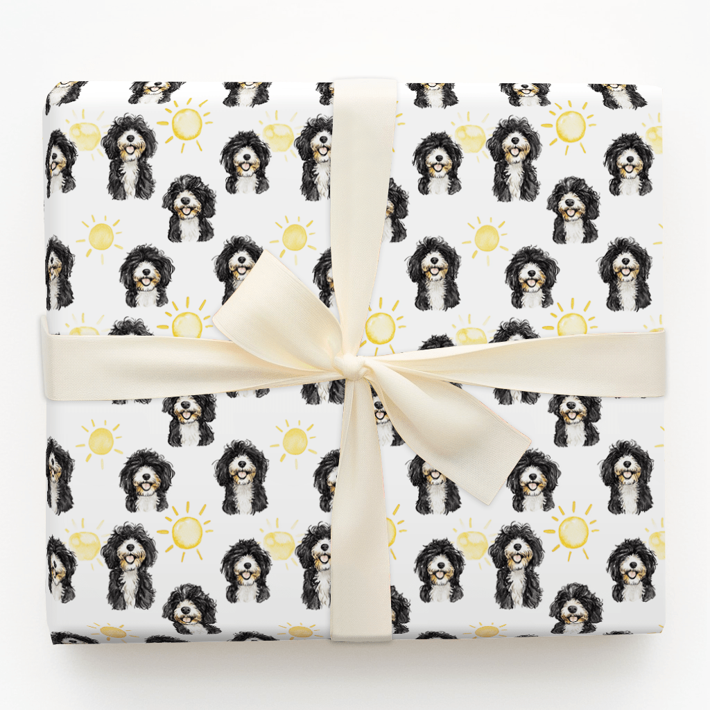 Sunny Day with the Bernadoodles - Wrapping Paper - Aspen & Arlo