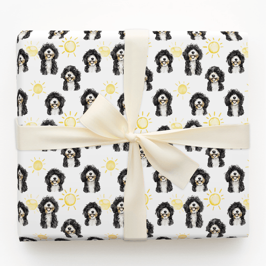 Sunny Day with the Bernadoodles - Wrapping Paper - Aspen & Arlo