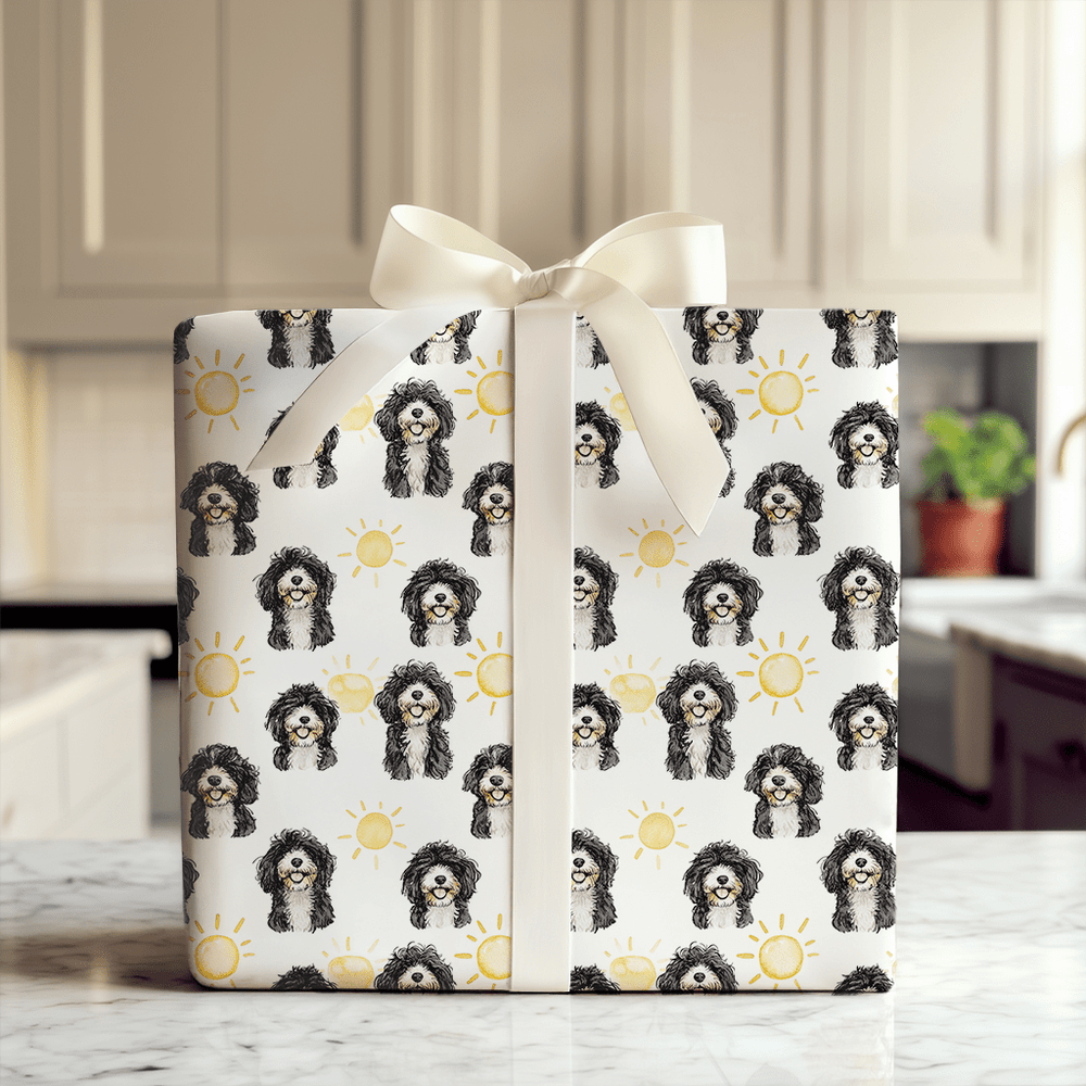 Sunny Day with the Bernadoodles - Wrapping Paper - Aspen & Arlo